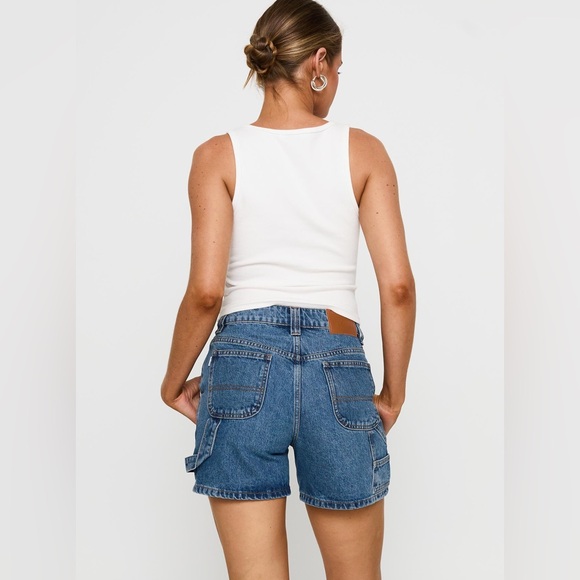 Lou Carpenter Denim Shorts Mid Wash - Picture 2 of 4